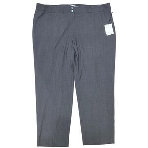 Calvin Klein 24W Pants Plus Size Gray Trousers Stretch Dress Office Straight Leg